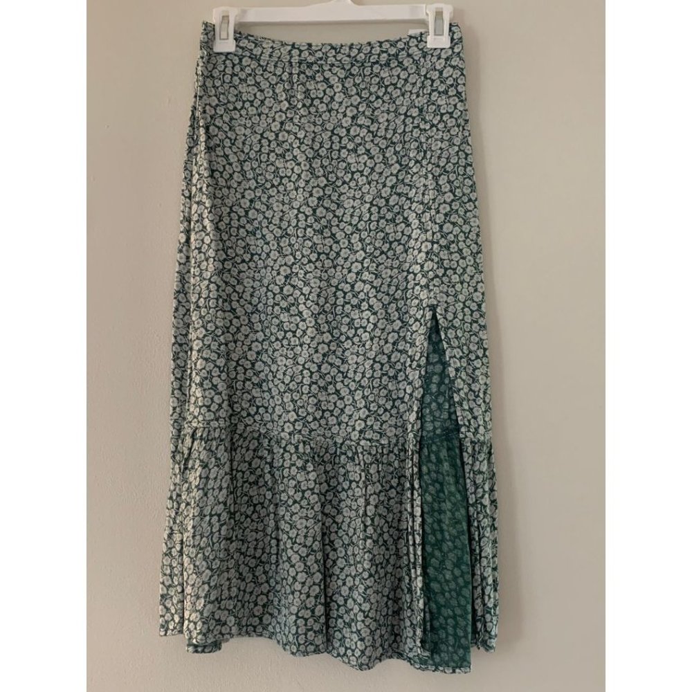 Abercrombie & Fitch Ruffle Hem Midi Skirt Small